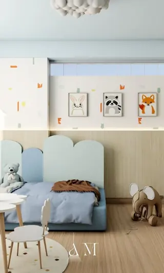 Toddler Room — dormitorio infantil con formas orgánicas y tonos suaves, Cusco