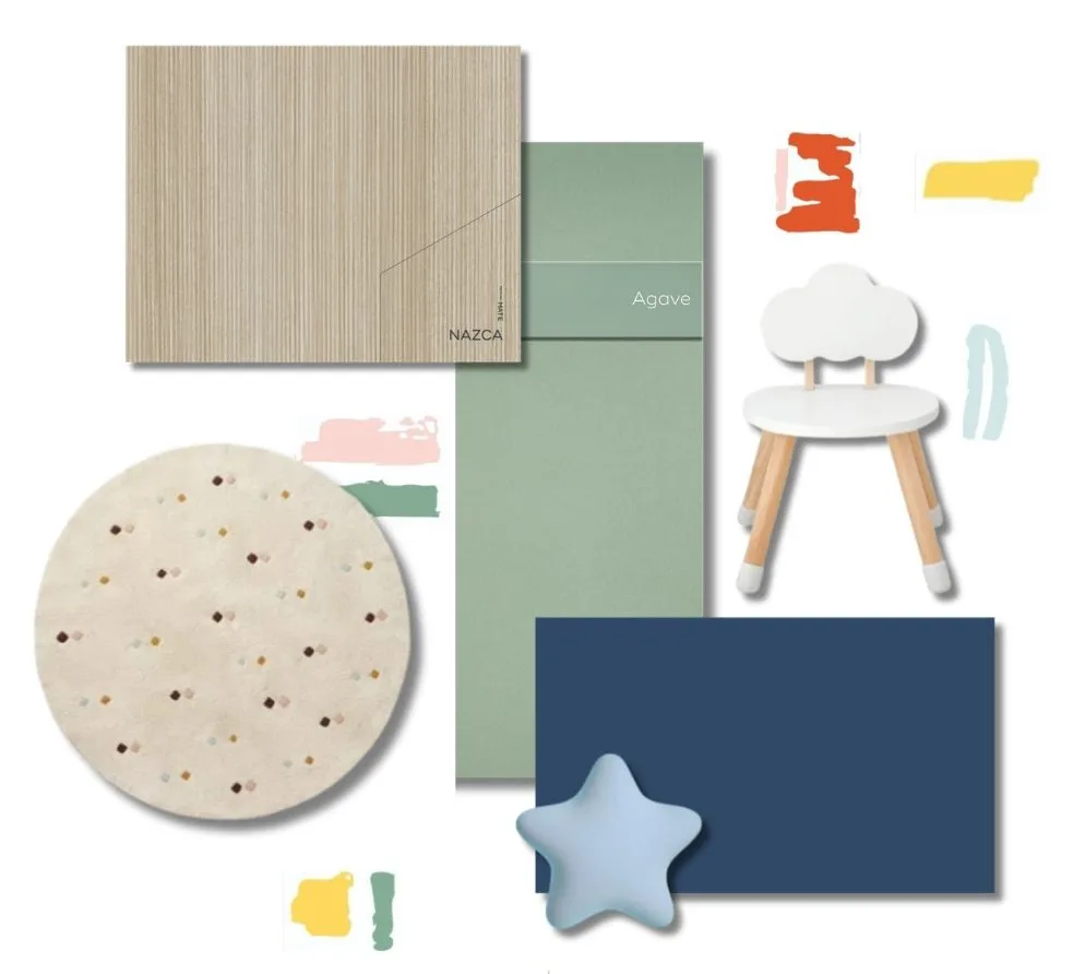 Detalle de nubes y estrellas — Toddler Room