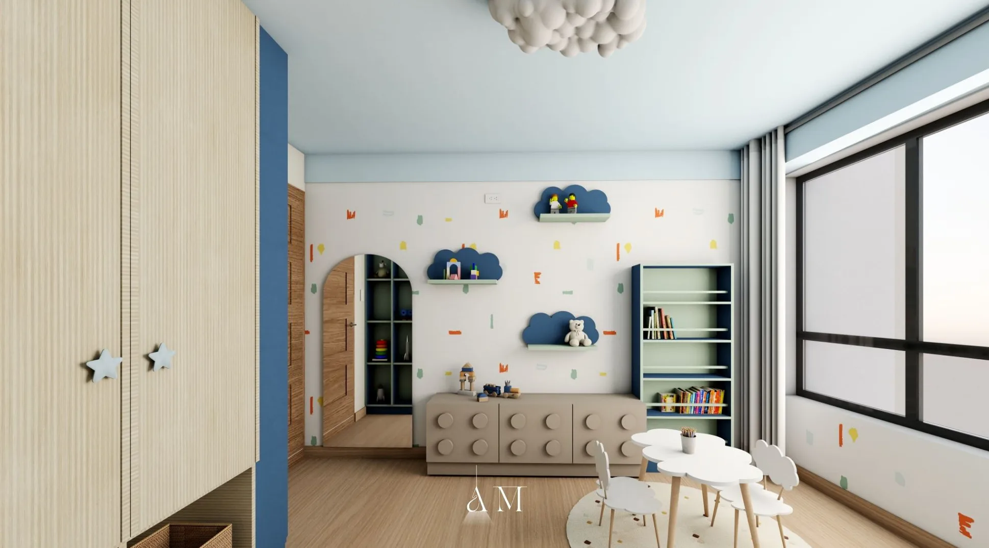 Vista final del dormitorio infantil — Toddler Room